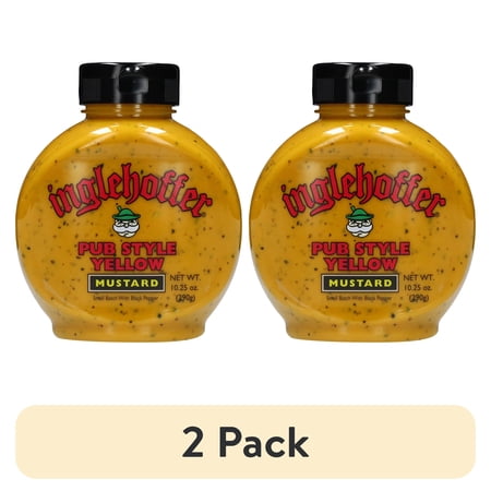 (2 pack) Inglehoffer Pub Style Yellow Mustard, 10.25 oz
