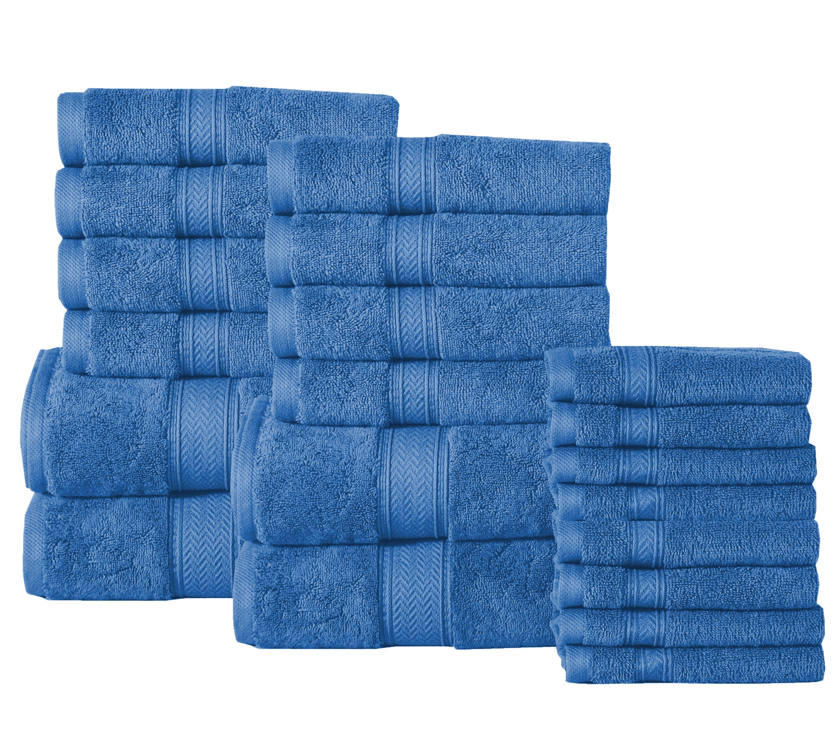 Bath Towel Set 20 Piece 100 Cotton Soft andd Absorben Bath Towels