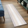 thumbnail image 4 of Gray Beige Stripe Large Area Rugs for Bedroom Living Room, Soft Non Slip Carpet Bedside Rug, Modern Art Horizontal Striped Rectangular Floor Cover Kitchen Accent Rug 2'x6' for Dining Room/Office, 4 of 9