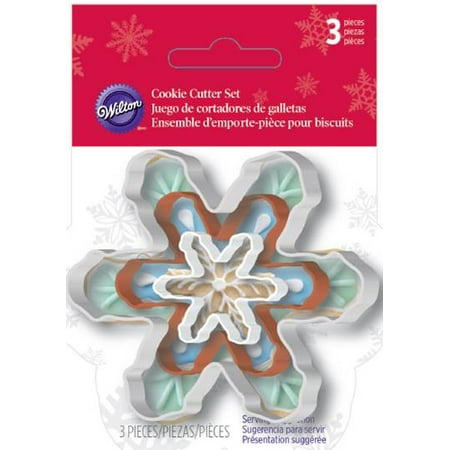 Snowflake Cookie Cutter - Nesting Metal Cookie Cutter Set 3/Pkg-Snowflakes
