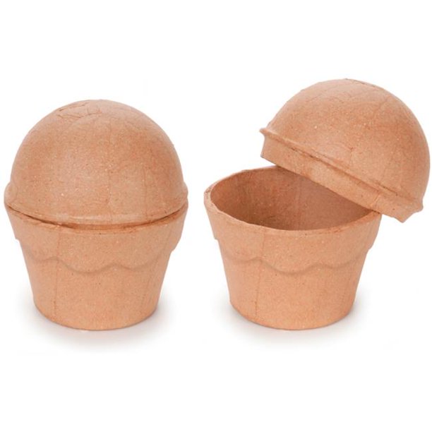 PaperMache Cupcake Box3"X3.5"
