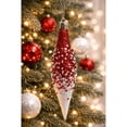 thumbnail image 2 of 6-Count Red and White Glitter Ombre Finial Shatterproof Christmas Ornaments, 6.1", by Holiday Time, 2 of 5