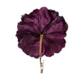 thumbnail image 2 of Vickerman 5" Artificial Plum Polyester Wild Poppy Head with Sequin, Glitter and Clip, pack of 3, 2 of 5