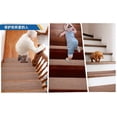 thumbnail image 2 of TFixol Custom 15-Piece Japanese Style Stair Treads - Camel, Non-Slip, Self-Adhesive, Nordic Design, Polyester Material, 7mm Thick, Rectangular Shape, 2 of 7