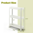 thumbnail image 2 of Gymax 2PCS 3 Tier Slim Storage Cart Detachable Kitchen Organizer Rolling Utility Cart, 2 of 10