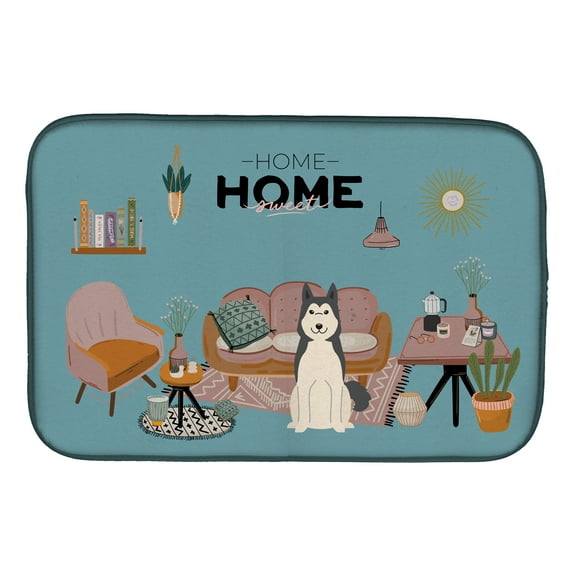 West Siberian Laika Spitz Sweet Home Dish Drying Mat