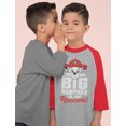 thumbnail image 2 of Big Brother Sister Shirt for Toddler Marshall Paw Patrol 3/4 Sleeve Baseball Jersey Toddler Shirt Red 2T, 2 of 5