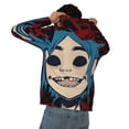 thumbnail image 5 of Gorillaz Men's Hoodie With Color Drawstrings Sweatshirt Hooded Pullover Print Winter Coat Jacket Medium, 5 of 9