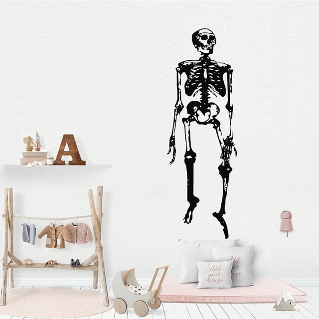 Skull Wall Decoration With Glass Windows In Living Room And Bedroom