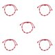 thumbnail image 1 of Minnieouse Pulseras de hilo con 7 nudos de la suerte, tejida ajustable, accesorios populares femeninos simples, cadena de mano, ropa para adultos Type2 NO2, 1 of 6