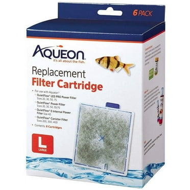 Aqueon QuietFlow Replacement Filter Cartridge [Aquarium, Filter Cartridges] Large (6 Pack)