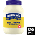 thumbnail image 1 of Hellmann’s Real Mayonnaise, Gluten‑Free and Kosher, Made with Canadian Free‑Run Eggs and Canola Oil, 890 ml Jar, 1 of 13