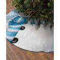 thumbnail image 2 of Blue Snowman Christmas Christmas Tree Skirt 48 Inches Large Christmas Skirt Tree, Xmas Snowflake Birds Tree Skirt Christmas Decorations for Fireplace Party Holidays Indoor Outdoor, 2 of 7