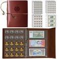 thumbnail image 1 of Coin Collection - Soporte para libros GoShambar (428 bolsillos), color marrón, 1 of 6