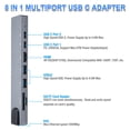 thumbnail image 3 of LineYDI 8 in 1 USB-C Hub Type C To USB 3.0 4K HDMI PD Adapter For iPhone Macbook Pro/Air, 3 of 10