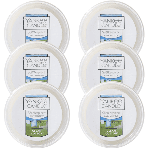Yankee Candle Clean Cotton Scenterpiece Easy MeltCup (Pack of 6)