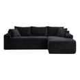 thumbnail image 4 of Leumius 106.3" Cloud Modular Sectional Sofa Couch with L-Shape Chaise,Modern Minimalist Upholstered Couches for Living Room Bedroom No Assembly Required Black-R, 4 of 9
