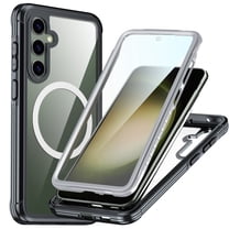Dteck for Samsung Galaxy S23 FE Case, Compatible with MagSafe, Built-in Screen Protector Full Body Shockproof Protective Case for Samsung Galaxy S23 FE 5G,Black
