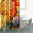 thumbnail image 4 of Happy Thanksgiving Fall Pumpkin Shower Curtains,Reusable Show Curtain with Hooks Vintage Polyester Fabric Curtains for Halloween Thansgiving Christmas Hotel Dorm, 4 of 5