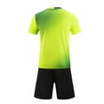 thumbnail image 4 of Kids Sport Outfit 2-Piece Set Green, Quick-Dry Play Clothes for Boys Girls Youth 4-13 Years, Polyester Top & Shorts,Size 10-11T, 4 of 5