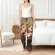 thumbnail image 4 of Fotbe Vintage Peonies Rustic Charm Pantalones de Pijama para Mujer, Pantalones de Dormir, Pantalones Pj con Cordón y Bolsillos-X-Large, 4 of 6