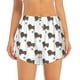 thumbnail image 2 of Balery Dachshund Dog Pantalones cortos deportivos para mujer con forro y dos bolsillos, elásticos, para entrenamiento, gimnasio, yoga-Small, 2 of 7