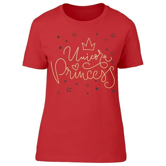 Unicorn Princess Font Stars T-Shirt Women -Image by Shutterstock, Female Medium