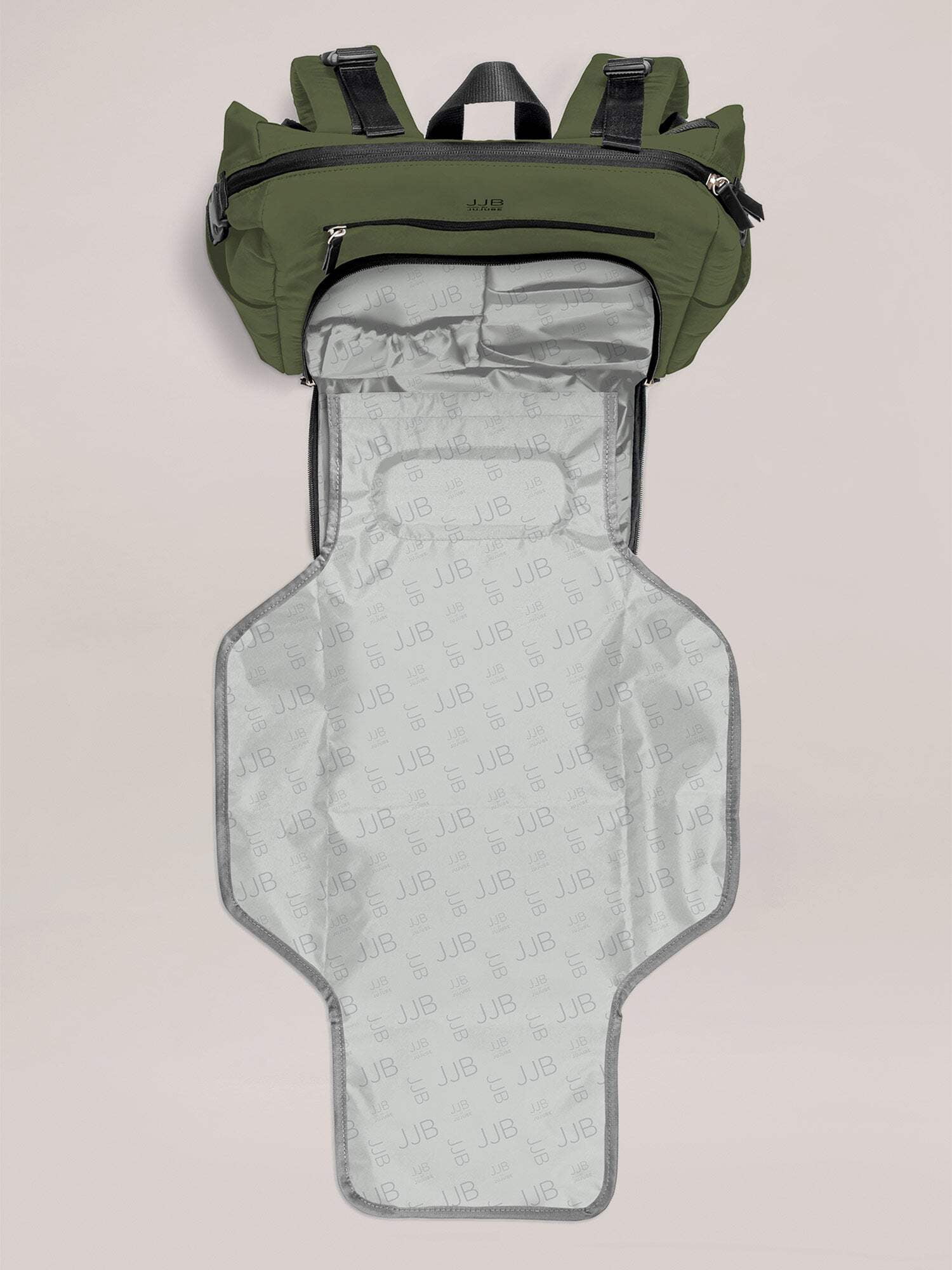 JuJuBe Modern Backpack Diaper Bag - Green Olive