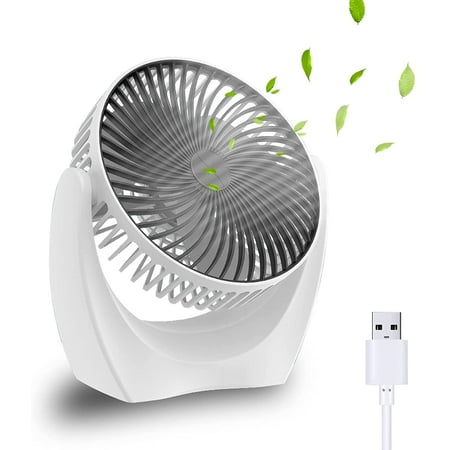 

USB Desk Fans 210°Rotation for Home Office Car Outdoor Travel Desktop Fan Upgraded Tiny Cooling Fan 3 Speed Adjustable Table Fan Silent Mini Personal Fan