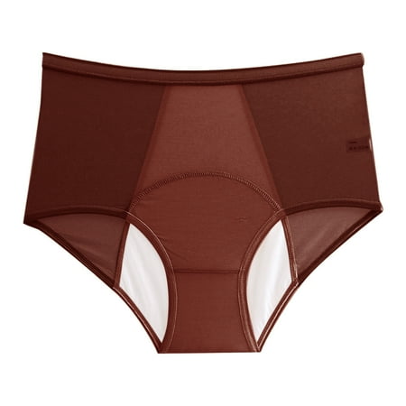 Pavied Period Underwear Seamless Underwear Bikini Bottoms For Women Menstruation Swim Shorts Bikini Bottoms Mid Waist For Lady Cotton Underwear Bikini Underwear Watermelon Red 4XL