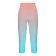 thumbnail image 5 of aidice Yoga Pants for Women Capris Skinny Elastic Waisted Athletic Cropped Workout Pants Gradient Color, 5 of 5