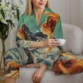 thumbnail image 6 of Sigee Space Adventurer Cat for Women’s Pajama Sets Long-Sleeved Pjs Sets for Women 2 piece Sleepwear-X-Large, 6 of 7