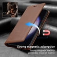 thumbnail image 4 of BKS-001 For Xiaomi Redmi Note 13 5G Case Drop-resistant Leather Cover with Magnetic Closure - Brown, 4 of 5