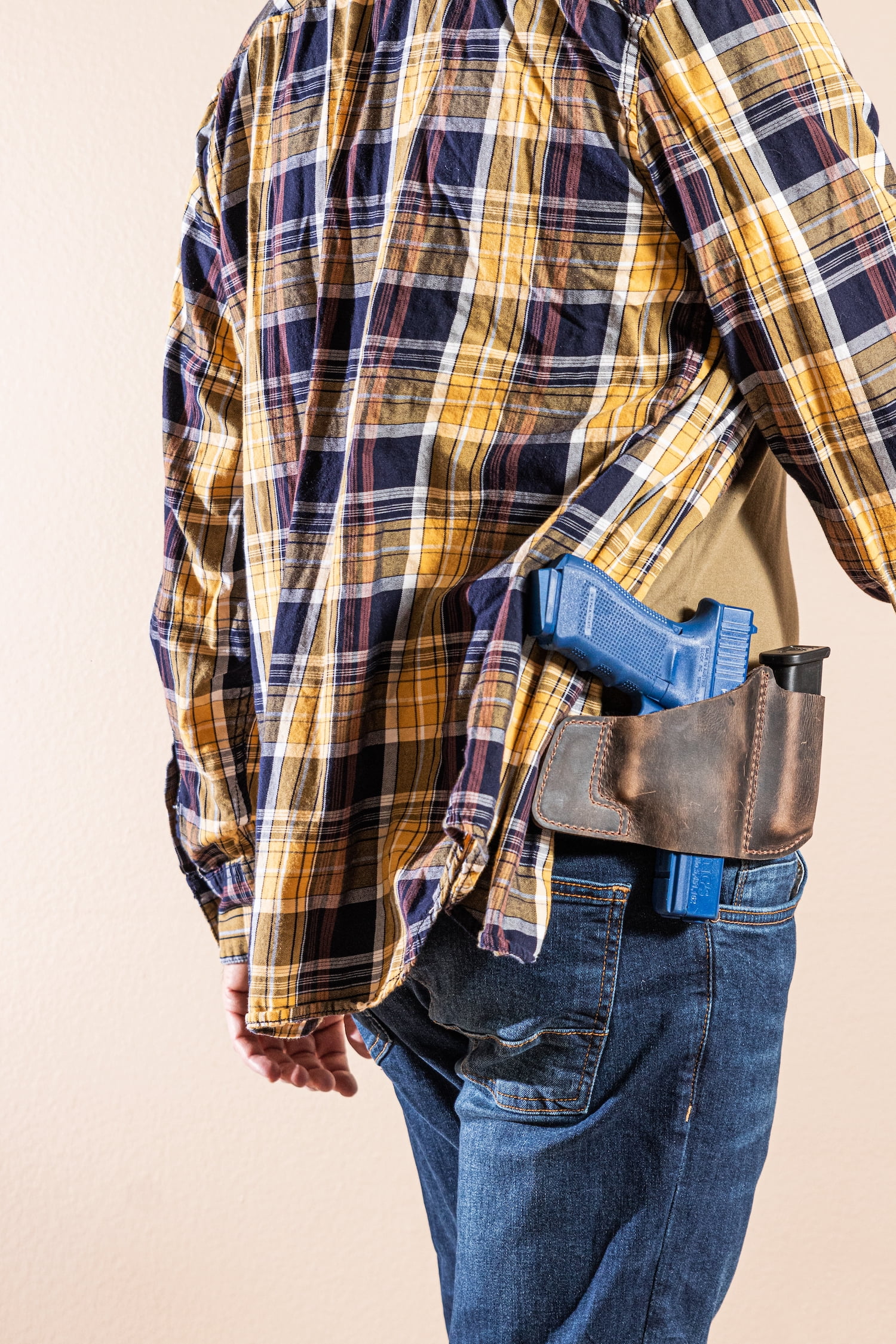 Saddle Mate Top Grain Buffalo Leather Training Range Gun Holster & Mag Pouch Combo- Right Handed