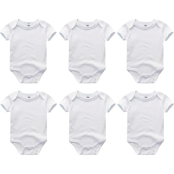 Paquete de 6 Body Bluelander para Bebé, Mamelucos, Camisa para Bebé de 3 a 6 meses