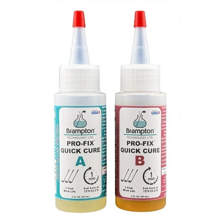 Brampton PRO-FIX Quick Cure Golf Epoxy - 30 Minute Golf Club Repair - Golf Epoxy for All Golf Shafts, Golf Heads, Drivers, Putters, and Irons - Engineered for The Golf Industry (4 oz Kit)