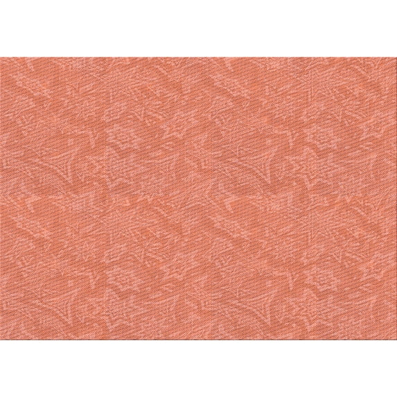 Ahgly Company Machine Washable Indoor Rectangle Transitional Orange Red Orange Area Rugs, 5' x 7'