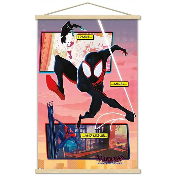 Marvel Spider-Man: Across The Spider-Verse - Trio Wall Poster with Magnetic Frame, 22.375" x 34"