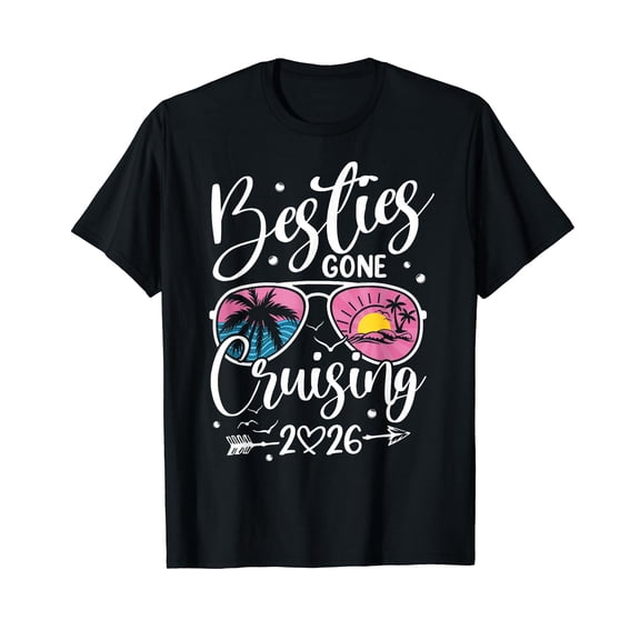 Besties Gone Cruising 2026 Girls Matching Women Cruise T-Shirt
