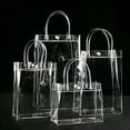 thumbnail image 4 of AFQH 5PCS Reusable Clear PVC Plastic Tote Bag with Clear Handle Beautiful Gift Bag, 4 of 9