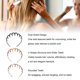 thumbnail image 4 of Diadema De Plástico En Zigzag De 3 Piezas, Banda Para El Cabello Con Peine De Dientes De Alta Reversible De Doble Cara En Forma De U Para Mujeres, Con Dientes Antideslizantes, 4 of 7