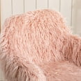 HForesty Modern Fluffy Faux Fur Vanity Chair Chair, Upholstered