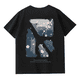 thumbnail image 1 of Camiseta de algodón para desplazamientos diarios de verano 2024 para hombre y mujer, estilo similar, corte holgado, mangas cortas, cuello redondo, estampado creativo, 1 of 4