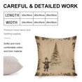 thumbnail image 2 of Outdoor Throw Pillows Christmas Tree Snowflake Snowman Vintage Rustic Pillowcase 20"x20" Merry Christmas Snowflake Decorative Square Pillowcase Cushion Case Decor for Sofa Couch, 2 of 7