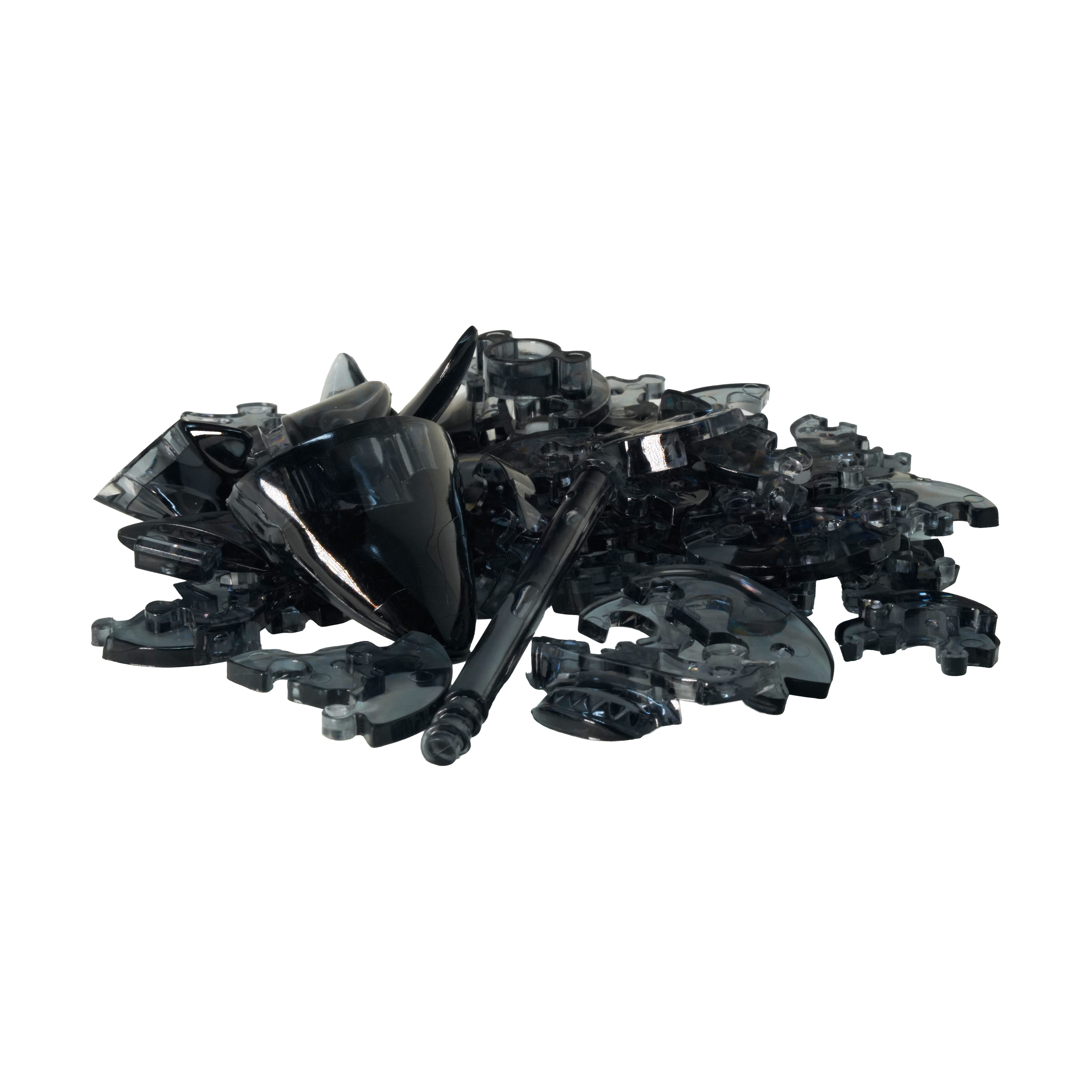 AreYouGame.com 3D Crystal Puzzle - Shark (Black with White rocks): 38 Pcs
