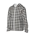 thumbnail image 2 of Xecao Houndstooth Black And White for Sun Shirt-A lightweight, hoodie-style long-sleeve UV protection garment designed for other outdoor activities., 2 of 9