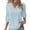 Blue2, variant on Long Sleeve T-shirt For Women Lace V Neck Plain Lace Elegant Shirt Fashion Solid Color Elegant Blouse 3/4 Length Sleeve Plus Size Scrub Tops Casual Top