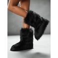 thumbnail image 2 of Women's Winter Fuzzy Round Toe Suede Snow Boots - Slip-On Flat Heel for Outdoor & Indoor - Fashion Warm Fluffy Shoes 2026, 2 of 2
