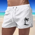 thumbnail image 2 of MuXiKeJi Clothes Men's Swim Trunks Elastic Waist Drawstring Quick-Dry Beach Shorts 5 Inch Inseam Side Pockets Bathing Suit Boardshorts, 2 of 4