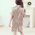 thumbnail image 5 of Gaexia Girls 3 Pieces Pajamas Sets Silk Satin Ruffle Sleepwear Short Sleeve Button-Down Pjs Nightwear Loungewear, 5 of 5